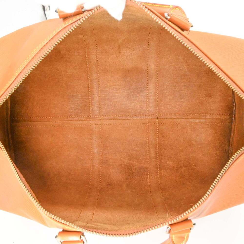 LOUIS VUITTON Authentic Brown Leather Keepall 45 Boston Bag - Picture 13 of 16